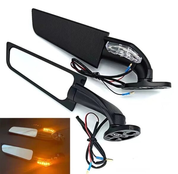 Motorcycle Mirror Side Mirrors Wind Wing Adjustable Rotating Rearview  For 2019 2020 2021 2022 23 2024 Kawasaki ZX6R ZX636 ZX-6R - Image 3